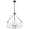 Nuvo Halter 4-Light Pendant, E26 60W, Matte Black, White Fabric Shade 60/7692 - alternate 7